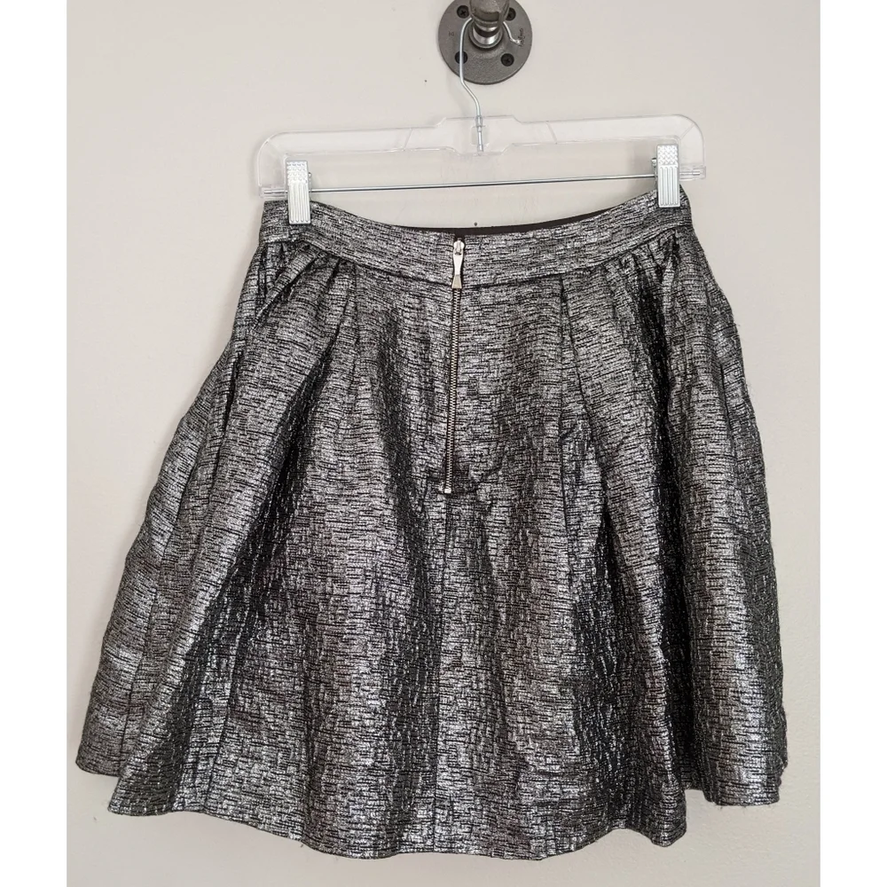 Kate Spade Aimee Metallic Textured Pleat Skirt
